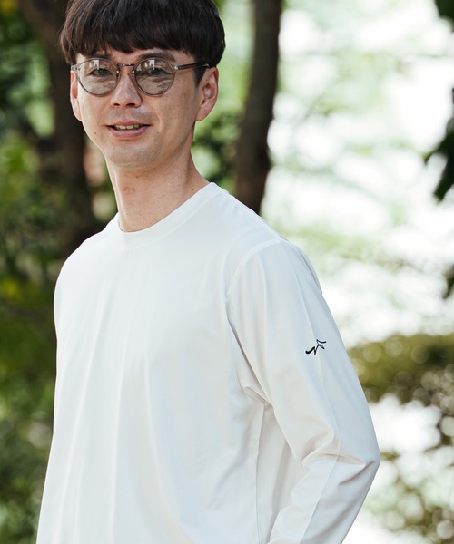 CALL&RESPONSE(コールアンドレスポンス)の「mlt5508- 無地長袖Tシャツ(260-1321-01)(Tシャツ/カットソー・メンズ・ホワイト/ブラック・5/4/2/1)」の7枚目の写真