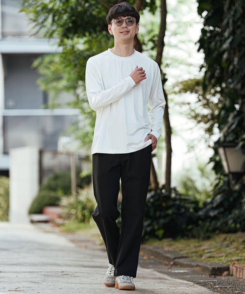 CALL&RESPONSE(コールアンドレスポンス)の「mlt5508- 無地長袖Tシャツ(260-1321-01)(Tシャツ/カットソー・メンズ・ホワイト/ブラック・5/4/2/1)」の10枚目の写真