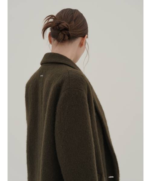 ACUD（アクド）の「Alpaca Double Coat _Brown（チェスターコート・レディース・カーキブラウン・FREE）」の4枚目の写真