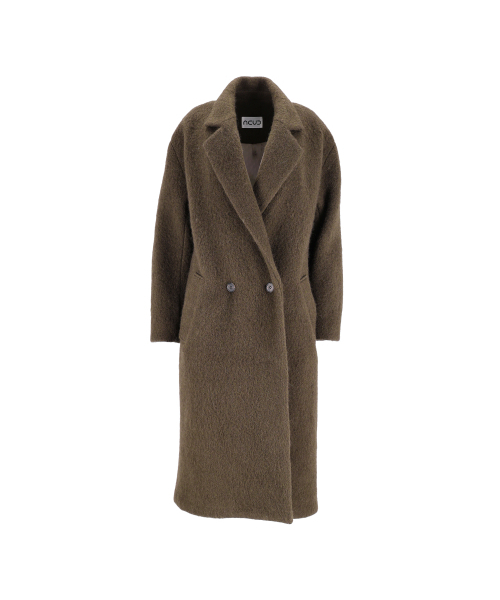 ACUD（アクド）の「Alpaca Double Coat _Brown（チェスターコート・レディース・カーキブラウン・FREE）」の6枚目の写真