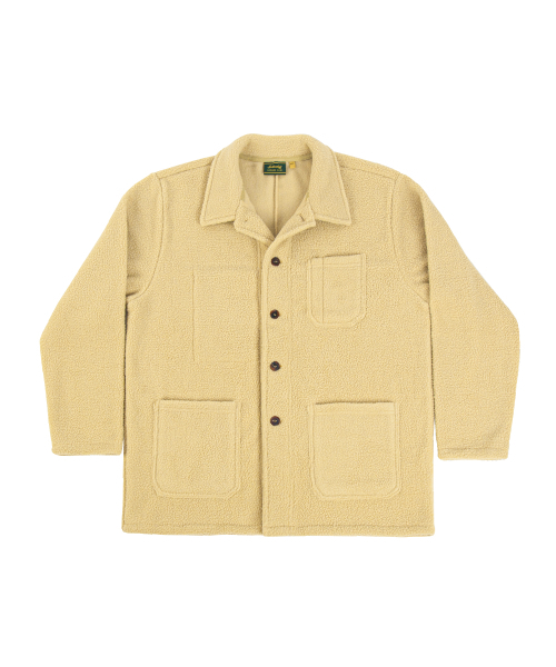 SATURDAY LEISURE CLUB(サタデーレジャークラブ)の「Leisure Fleece Work Jacket(Unisex) - Light Mustard(その他アウター・メンズ・その他・MEDIUM/LARGE)」の1枚目の写真