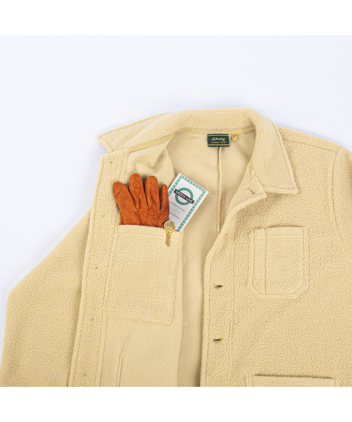 SATURDAY LEISURE CLUB(サタデーレジャークラブ)の「Leisure Fleece Work Jacket(Unisex) - Light Mustard(その他アウター・メンズ・その他・MEDIUM/LARGE)」の4枚目の写真