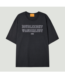 DOUBLE EIGHT（ダブルエイト）の「Wanderlust Embroidered Pigment Short Sleeve Overfit (Black Navy)（Tシャツ/カットソー）」