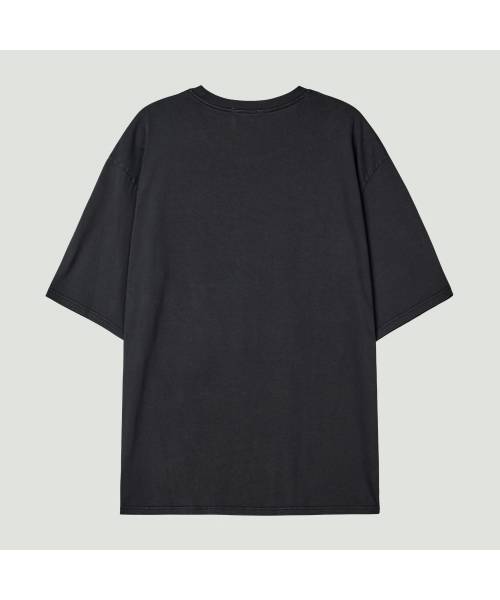 DOUBLE EIGHT(ダブルエイト)の「ワンダーラスト刺繍ピグメント半袖オーバーフィット(ブラックネイビー)(Tシャツ/カットソー・メンズ・ダークネイビー・FREE)」の2枚目の写真