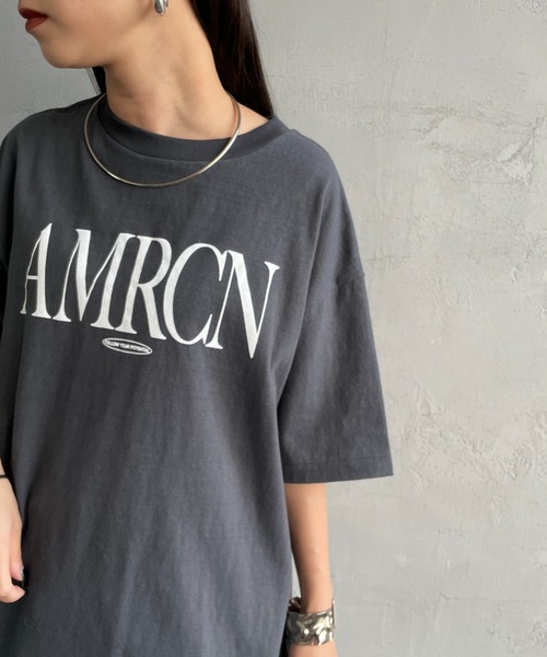 今期新作　新品未使用　アメリカーナ　別注　ロゴトップス WEB先行予約】[Americana/アメリカーナ] 別注 AMRCN ロゴプリント T