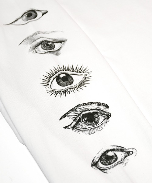 AFTERU(アフターユー)の「EYE L/S TEE(Tシャツ/カットソー・メンズ・ホワイト/ブラック・XL/L/M/XXL)」の8枚目の写真
