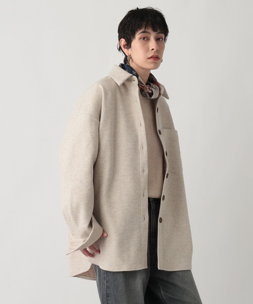 studio CLIP（スタディオクリップ）の「《ウタオ》ワイドシャツジャケット（その他アウター・レディース・グレー・FREE）」の7枚目の写真