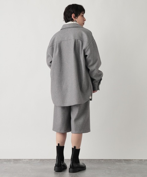 studio CLIP（スタディオクリップ）の「《ウタオ》ワイドシャツジャケット（その他アウター・レディース・グレー・FREE）」の10枚目の写真