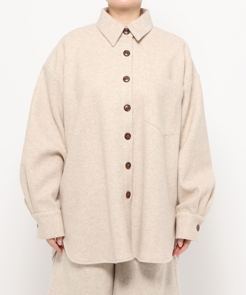 studio CLIP（スタディオクリップ）の「《ウタオ》ワイドシャツジャケット（その他アウター・レディース・グレー・FREE）」の16枚目の写真