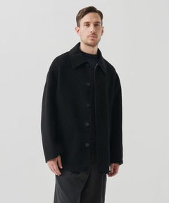 VELNUS】Beautiful silhouette 2way melton oversten collar coat