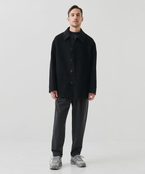 CASHMERE CASHMERE(カシミヤカシミヤ)の「【CASHMERE CASHMERE/カシミアカシミア】CASHMERE/SILK/WOOL SHORT COAT(ステンカラーコート・メンズ・ブラック/その他17・44/48)」の7枚目の写真