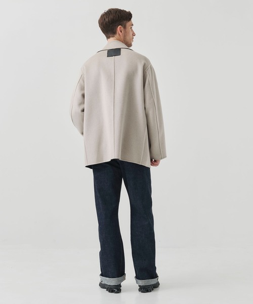 CASHMERE CASHMERE(カシミヤカシミヤ)の「【CASHMERE CASHMERE/カシミアカシミア】CASHMERE/SILK/WOOL SHORT COAT(ステンカラーコート・メンズ・ブラック/その他17・44/48)」の8枚目の写真
