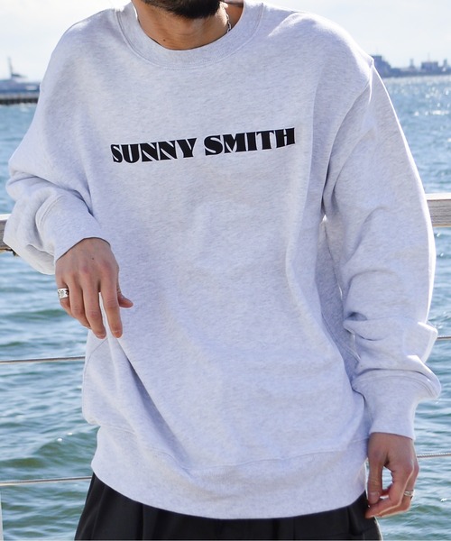 Sunny Smith（サニースミス）の「12.7オンス ヘビーウェイトパームツリープリント裏毛トレーナー（スウェット・メンズ・ブラック/アッシュグレー・X-LARGE/LARGE）」の4枚目の写真