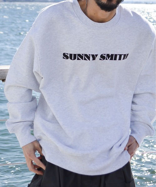 Sunny Smith（サニースミス）の「12.7オンス ヘビーウェイトパームツリープリント裏毛トレーナー（スウェット・メンズ・ブラック/アッシュグレー・X-LARGE/LARGE）」の5枚目の写真