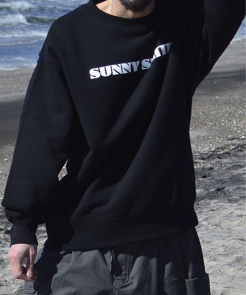 Sunny Smith（サニースミス）の「12.7オンス ヘビーウェイトパームツリープリント裏毛トレーナー（スウェット・メンズ・ブラック/アッシュグレー・X-LARGE/LARGE）」の10枚目の写真