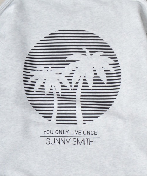Sunny Smith（サニースミス）の「12.7オンス ヘビーウェイトパームツリープリント裏毛トレーナー（スウェット・メンズ・ブラック/アッシュグレー・X-LARGE/LARGE）」の17枚目の写真