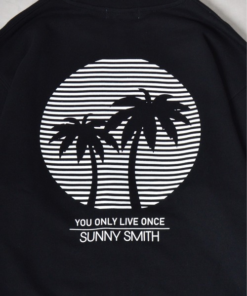 Sunny Smith（サニースミス）の「12.7オンス ヘビーウェイトパームツリープリント裏毛トレーナー（スウェット・メンズ・ブラック/アッシュグレー・X-LARGE/LARGE）」の18枚目の写真