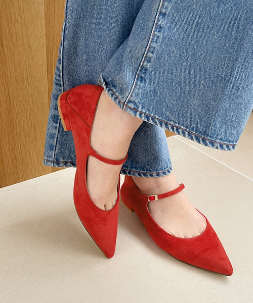 LE TALON（ルタロン）の「《追加》ポインテッドワンストラップフラット（その他シューズ・レディース・シルバー/ベージュ/レッド・22.5cm/22cm/21.5/26cm/25.5cm/25cm/24.5cm/24cm/23.5cm/23cm）」の2枚目の写真