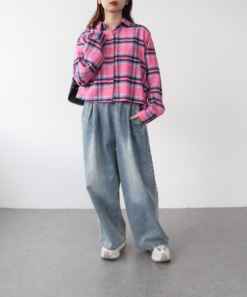 Cepica（セピカ）の「マドラスチェック柄シャツ（シャツ/ブラウス・レディース・ライトブルー/ピンク・FREE）」の9枚目の写真