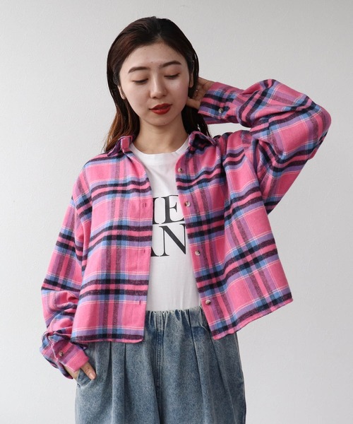 Cepica（セピカ）の「マドラスチェック柄シャツ（シャツ/ブラウス・レディース・ライトブルー/ピンク・FREE）」の8枚目の写真