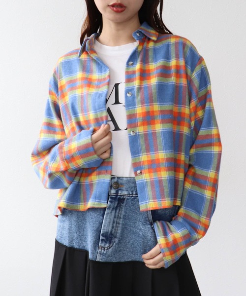 Cepica（セピカ）の「マドラスチェック柄シャツ（シャツ/ブラウス・レディース・ライトブルー/ピンク・FREE）」の10枚目の写真