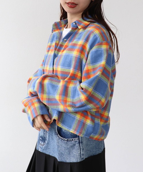 Cepica（セピカ）の「マドラスチェック柄シャツ（シャツ/ブラウス・レディース・ライトブルー/ピンク・FREE）」の12枚目の写真