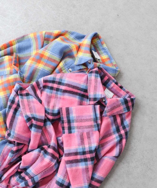 Cepica（セピカ）の「マドラスチェック柄シャツ（シャツ/ブラウス・レディース・ライトブルー/ピンク・FREE）」の4枚目の写真