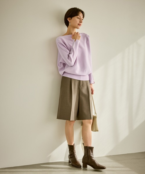 ROPE' PICNIC（ロペピクニック）の「【定番人気】マシュマロ袖パールドルマンニット/リンクコーデ（ニット/セーター・レディース・ブラック/ライトグレー/ピンク系その他2/ブルー系その他5・FREE）」の20枚目の写真