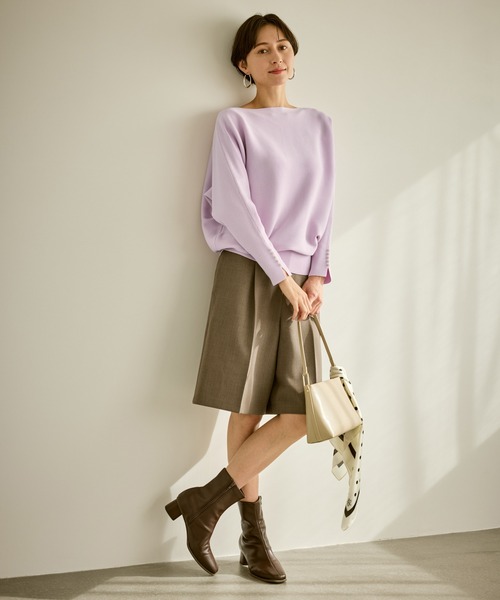 ROPE' PICNIC（ロペピクニック）の「【定番人気】マシュマロ袖パールドルマンニット/リンクコーデ（ニット/セーター・レディース・ブラック/ライトグレー/ピンク系その他2/ブルー系その他5・FREE）」の21枚目の写真
