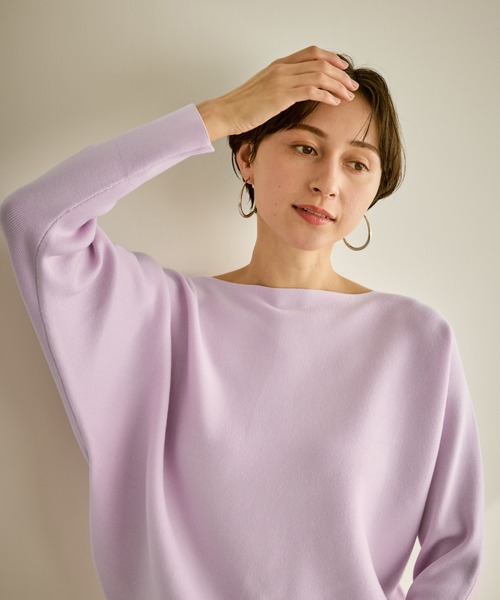 ROPE' PICNIC（ロペピクニック）の「【定番人気】マシュマロ袖パールドルマンニット/リンクコーデ（ニット/セーター・レディース・ブラック/ライトグレー/ピンク系その他2/ブルー系その他5・FREE）」の13枚目の写真