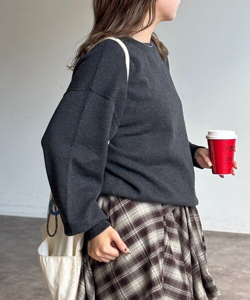 U.S. POLO ASSN.（ユーエスポロアッスン）の「スウェットライクニット（ニット/セーター・レディース・チャコールグレー/レモンイエロー/ライトグレー/ピンク/ネイビー・FREE）」の15枚目の写真