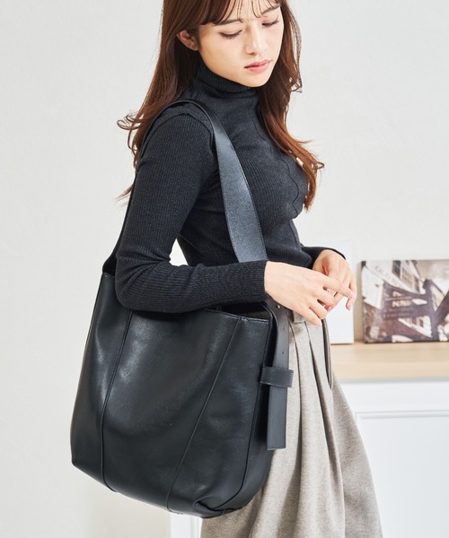 MISCH MASCH（ミッシュマッシュ）の「一部店舗限定 ワンハンドルバケツトートバッグ（トートバッグ・レディース・ブラウン/ブラック・ﾌﾘ-）」の2枚目の写真