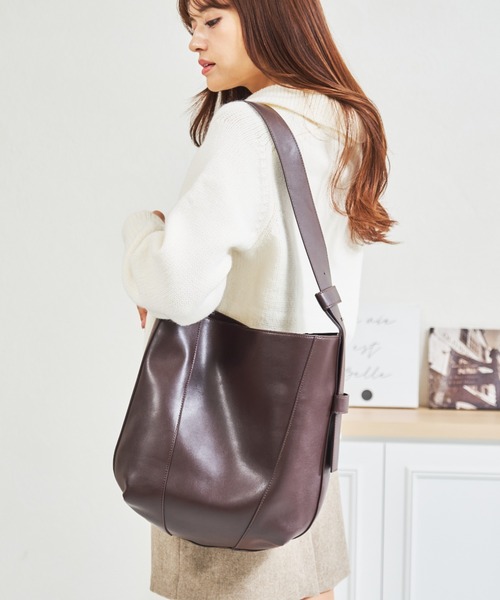 MISCH MASCH（ミッシュマッシュ）の「一部店舗限定 ワンハンドルバケツトートバッグ（トートバッグ・レディース・ブラウン/ブラック・ﾌﾘ-）」の6枚目の写真