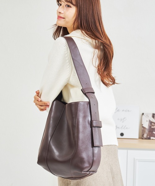 MISCH MASCH（ミッシュマッシュ）の「一部店舗限定 ワンハンドルバケツトートバッグ（トートバッグ・レディース・ブラウン/ブラック・ﾌﾘ-）」の7枚目の写真