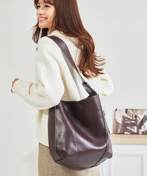 MISCH MASCH（ミッシュマッシュ）の「一部店舗限定 ワンハンドルバケツトートバッグ（トートバッグ・レディース・ブラウン/ブラック・ﾌﾘ-）」の9枚目の写真