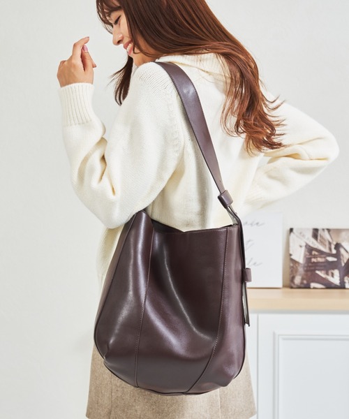 MISCH MASCH（ミッシュマッシュ）の「一部店舗限定 ワンハンドルバケツトートバッグ（トートバッグ・レディース・ブラウン/ブラック・ﾌﾘ-）」の10枚目の写真