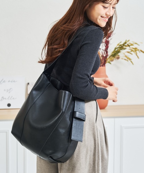 MISCH MASCH（ミッシュマッシュ）の「一部店舗限定 ワンハンドルバケツトートバッグ（トートバッグ・レディース・ブラウン/ブラック・ﾌﾘ-）」の14枚目の写真