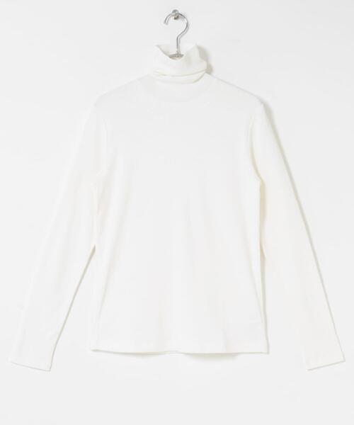 かぐれ（カグレ）の「コットンウールテレコタートルカットソー（Tシャツ/カットソー・レディース・ブラック/オフホワイト・FREE）」の10枚目の写真