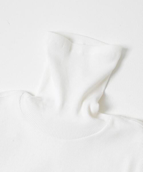 かぐれ（カグレ）の「コットンウールテレコタートルカットソー（Tシャツ/カットソー・レディース・ブラック/オフホワイト・FREE）」の11枚目の写真