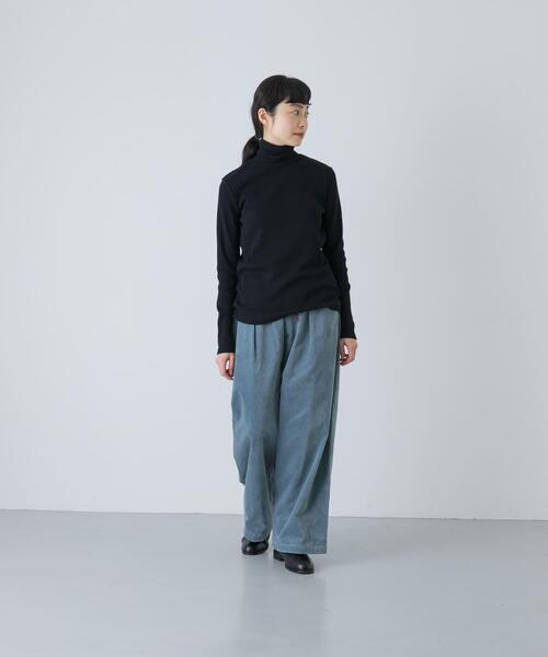 かぐれ（カグレ）の「コットンウールテレコタートルカットソー（Tシャツ/カットソー・レディース・ブラック/オフホワイト・FREE）」の14枚目の写真