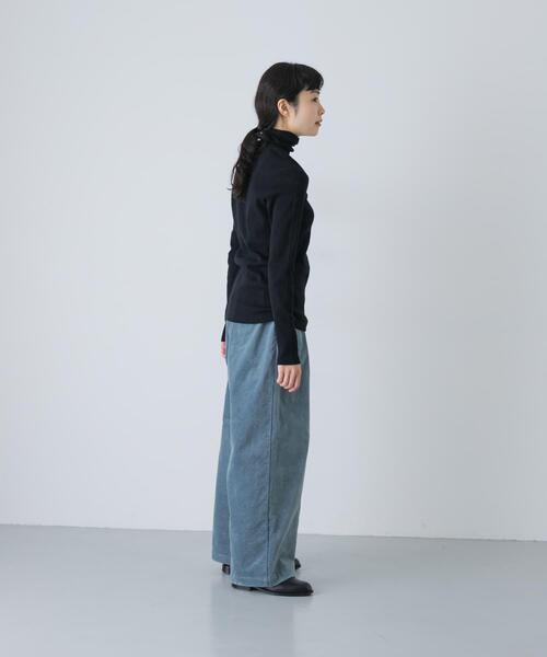 かぐれ（カグレ）の「コットンウールテレコタートルカットソー（Tシャツ/カットソー・レディース・ブラック/オフホワイト・FREE）」の16枚目の写真