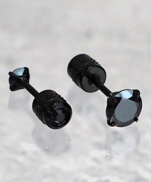 SBG ジルコニア ブラックスタッドピアス 片耳