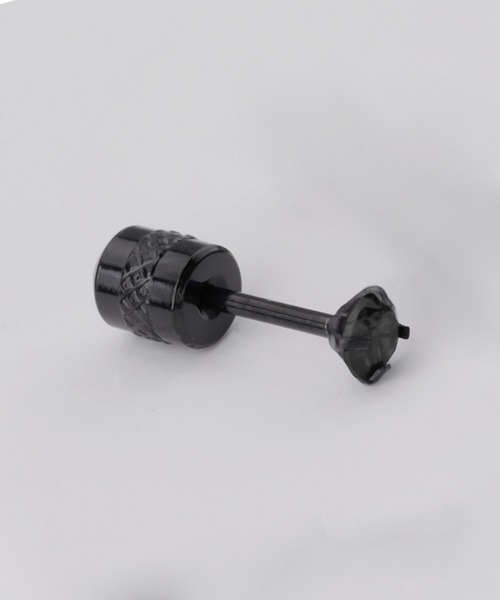 SBG（エスビー）の「SBG ジルコニア ブラックスタッドピアス 片耳（ピアス（片耳用）・メンズ・レインボー/ブラック・#3/#5）」の4枚目の写真