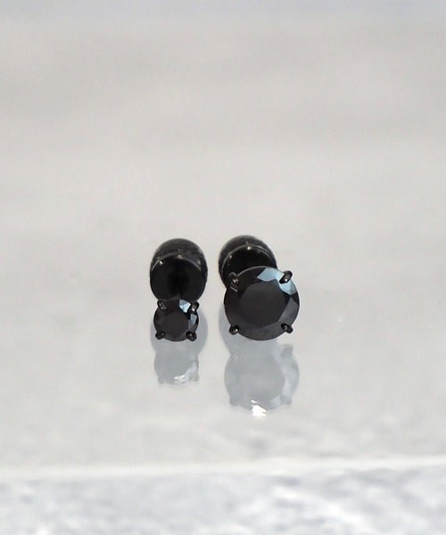 SBG（エスビー）の「SBG ジルコニア ブラックスタッドピアス 片耳（ピアス（片耳用）・メンズ・レインボー/ブラック・#3/#5）」の10枚目の写真