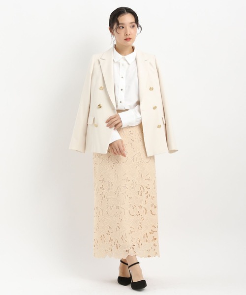 Andemiu（アンデミュウ）の「【イージーケア】キンボタンシャツ642984（シャツ/ブラウス・レディース・オフホワイト/ブルー/ラベンダー・FREE）」の4枚目の写真