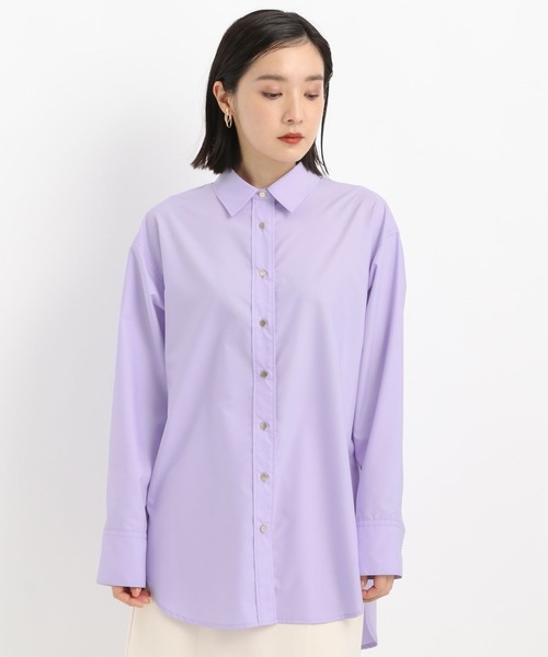 Andemiu（アンデミュウ）の「【イージーケア】キンボタンシャツ642984（シャツ/ブラウス・レディース・オフホワイト/ブルー/ラベンダー・FREE）」の8枚目の写真