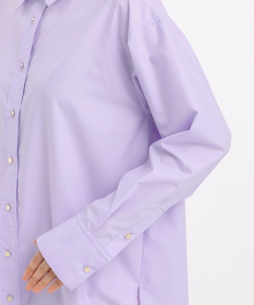 Andemiu（アンデミュウ）の「【イージーケア】キンボタンシャツ642984（シャツ/ブラウス・レディース・オフホワイト/ブルー/ラベンダー・FREE）」の12枚目の写真