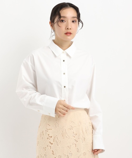 Andemiu（アンデミュウ）の「【イージーケア】キンボタンシャツ642984（シャツ/ブラウス・レディース・オフホワイト/ブルー/ラベンダー・FREE）」の19枚目の写真