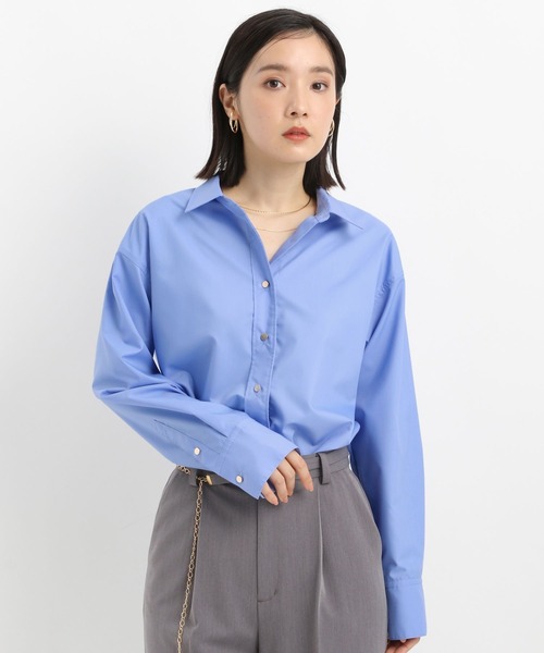 Andemiu（アンデミュウ）の「【イージーケア】キンボタンシャツ642984（シャツ/ブラウス・レディース・オフホワイト/ブルー/ラベンダー・FREE）」の20枚目の写真