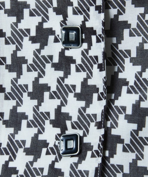DOUBLE STANDARD CLOTHING（ダブルスタンダードクロージング）の「幾何学柄 シフォンオープンカラーシャツ（シャツ/ブラウス・レディース・ホワイト×ブラック・38/36）」の8枚目の写真